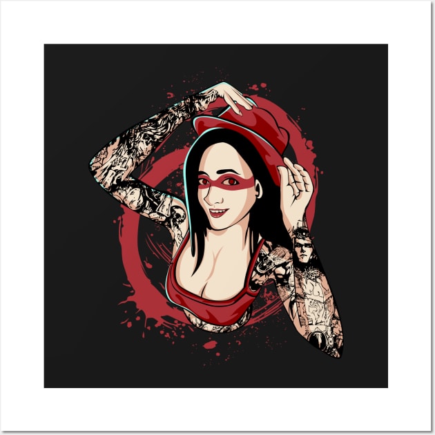 Lady Tattooed 3 Wall Art by gblackid